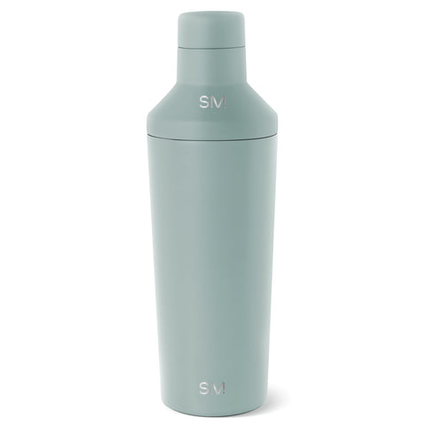Simple Modern shaker front view in sea glass sage showing sleek design and benefit of insulated chill