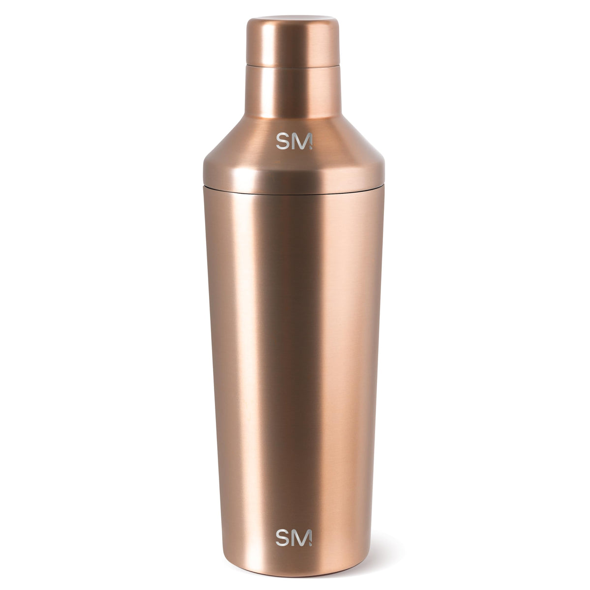 Simple Modern shaker front view showing metallic gold finish and sleek silhouette for style