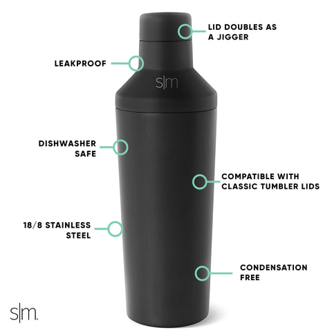 Simple Modern jigger cap closeup showing measurement marks for precise pours