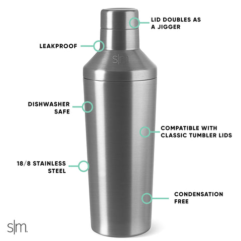 Simple Modern jigger cap detail with measurement marks for accurate pours and efficient bartending