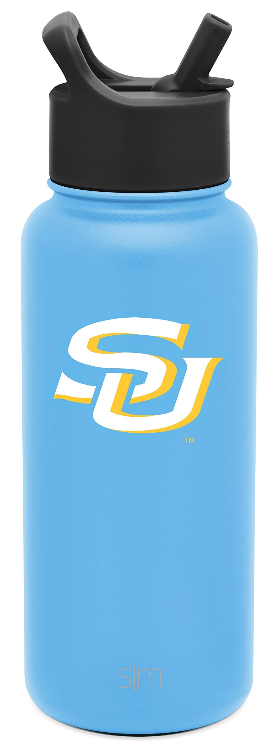 Simple Modern bottle front view showing Southern Jaguars logo and team pride