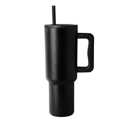 Simple Modern front view showing spiderweb design and 40oz capacity for seasonal style