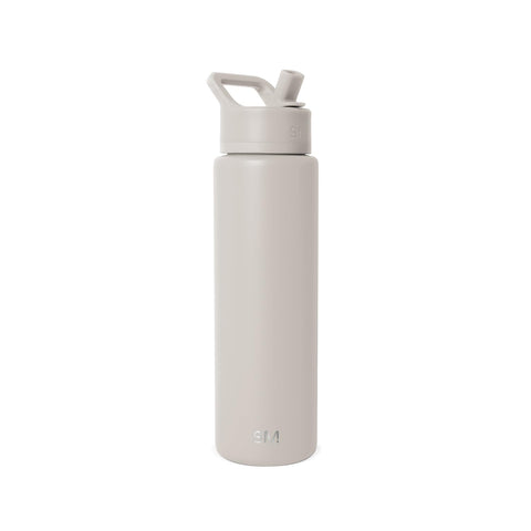 Simple Modern Summit 30oz beige front view showing streamlined bottle and lid benefit: easy carry