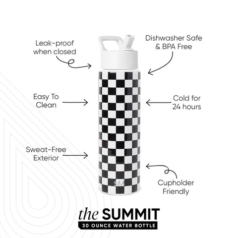 Simple Modern Summit straw lid detail demonstrating leak-resistant closure