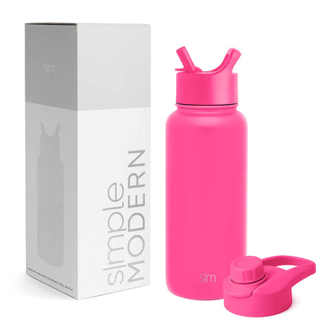 Simple Modern Summit front view showing Raspberry Vibes bottle and durable finish