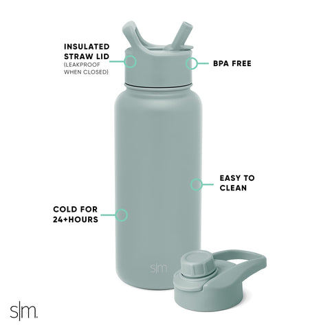 Simple Modern straw lid close-up highlighting leakproof seal and sip convenience