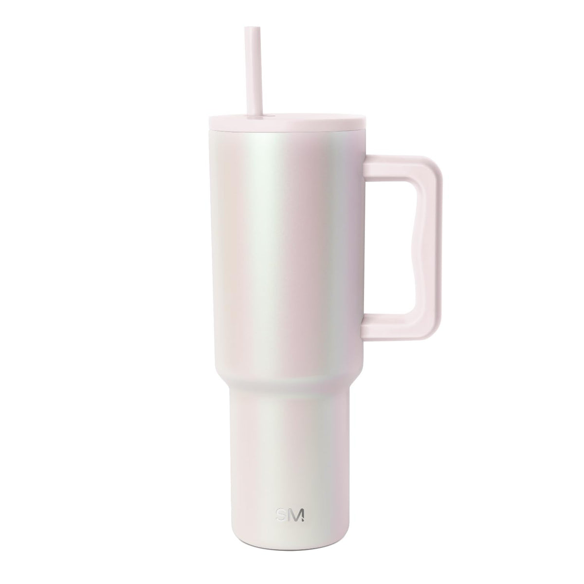 Simple Modern Trek 40oz front view shows pearlescent finish and travel convenience