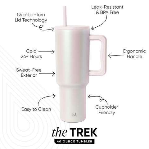 Simple Modern Trek handle close-up highlighting ergonomic grip and secure carry