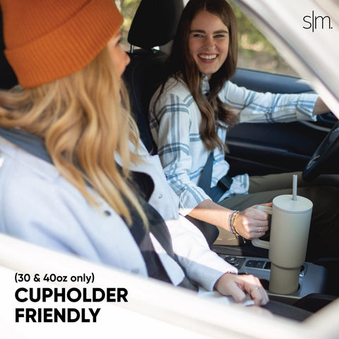 Simple Modern Trek straw lid top detail showing adjustable four-way straw placement