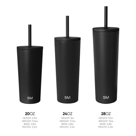 Simple Modern lid and straw detail highlighting silicone gasket for reduced leaks