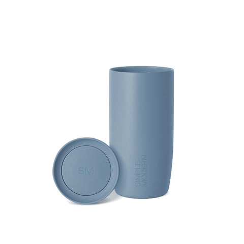 Simple Modern Signature Voyager front view shows blue finish and sleek profile for stylish portability