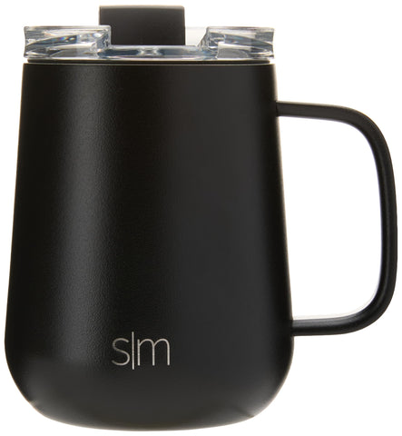 Simple Modern front view of midnight black mug showing sleek profile and handle