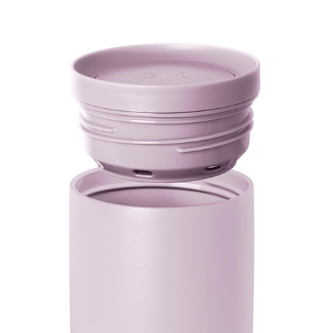 Simple Modern lavender 360° push-button lid detail enabling easy sip from any side