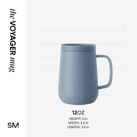 Simple Modern Voyager in a commuter setting demonstrating compact portability and convenience