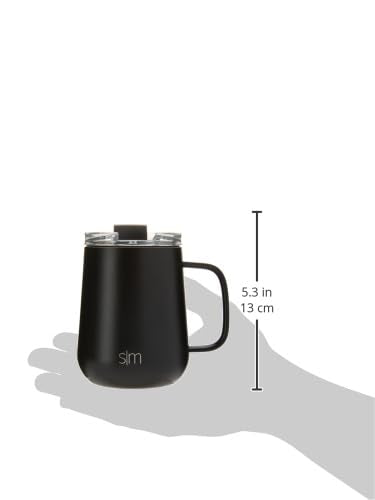 Simple Modern 12oz mug next to a smartphone for size and scale