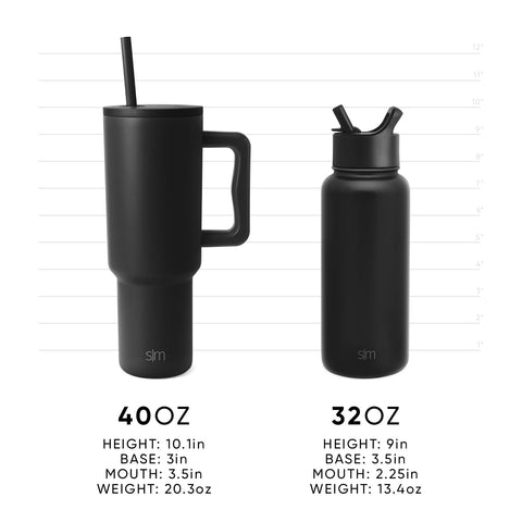 Simple Modern Wicked hooked to backpack for hands-free convenience