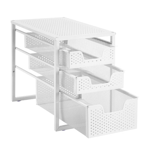 Simple Trending front view showing compact three-tier storage benefit