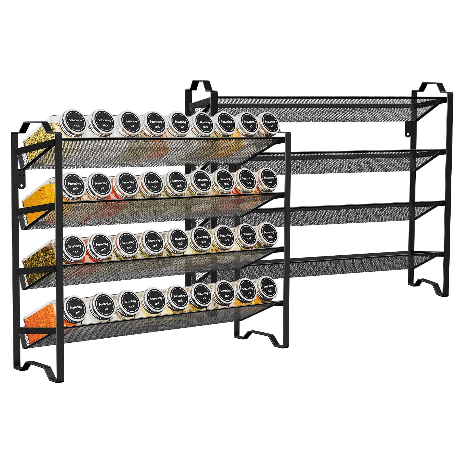 Simple Trending front view of 4-tier rack showing organized jars and quick access