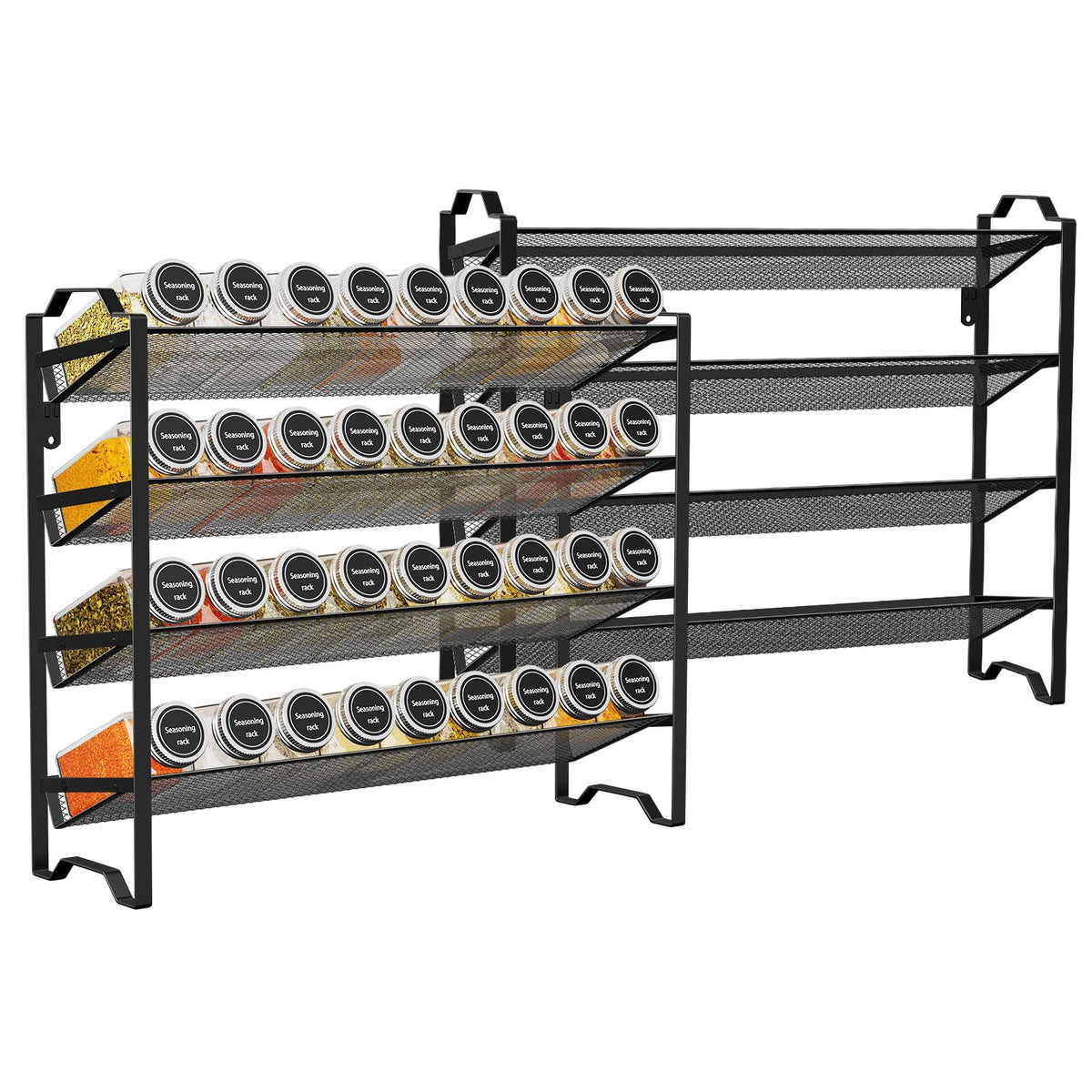 Simple Trending front view of 4-tier rack showing organized jars and quick access