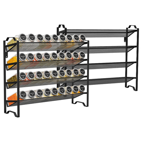 Simple Trending front view of 4-tier rack showing organized jars and quick access