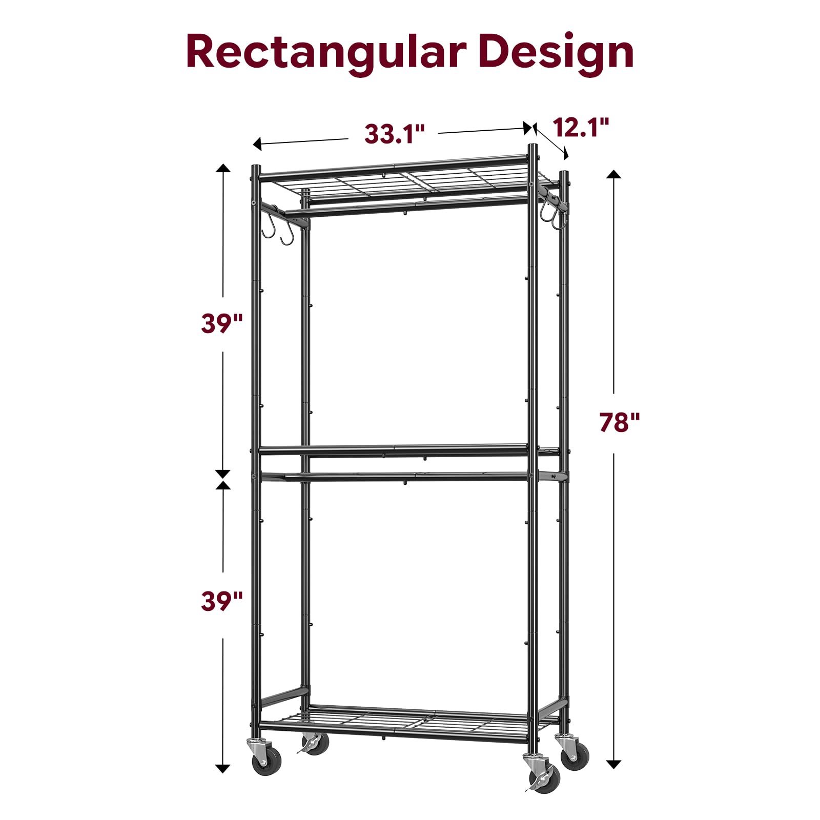 Simple Trending hanging rod detail demonstrating sturdy metal rod for heavy coats