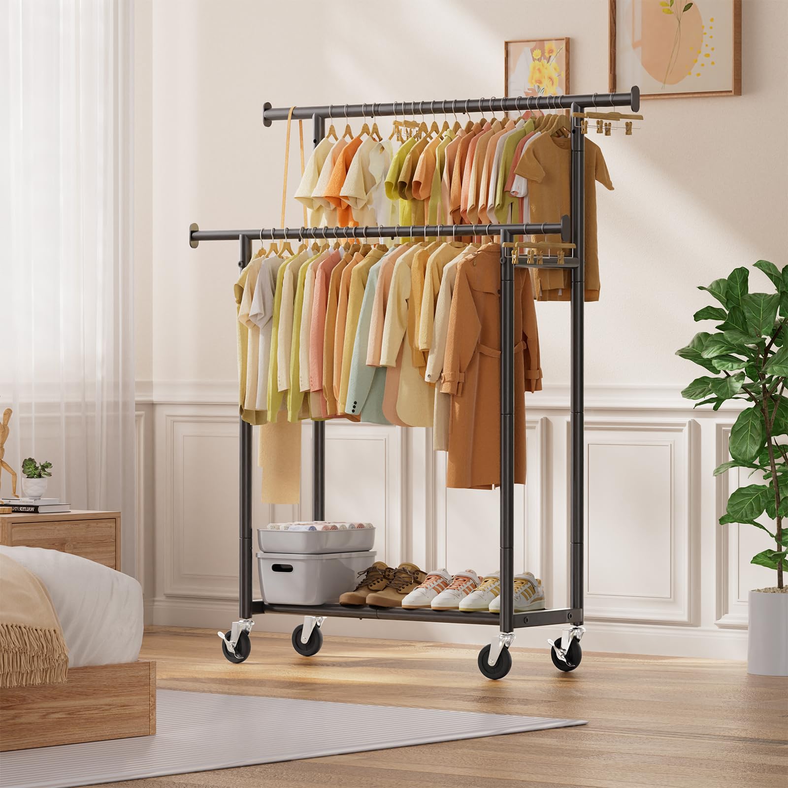 Simple Trending clothes rack used in a laundry room illustrating easy drying and accessibility