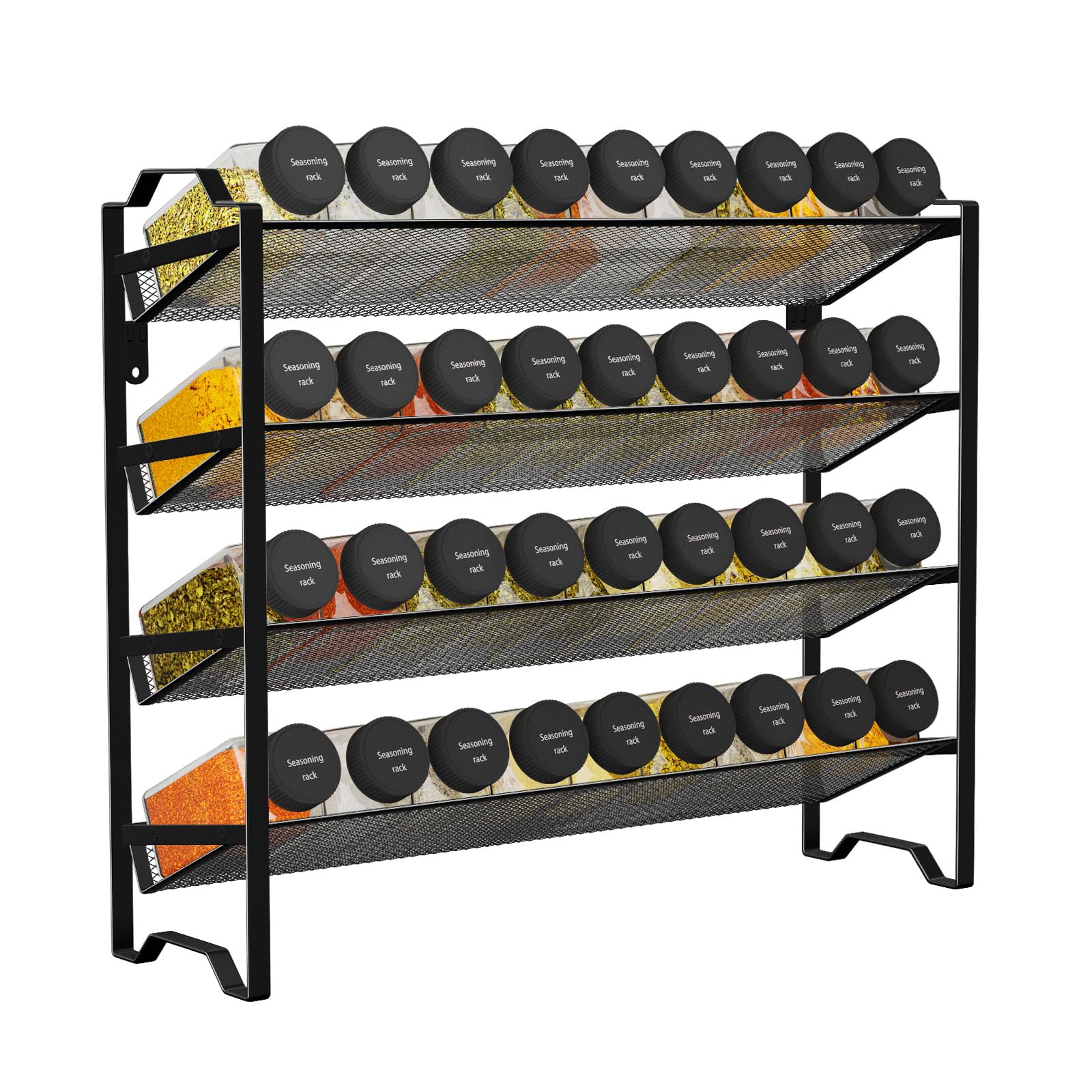 Simple Trending rack in a kitchen scene organizing spices and decluttering counters