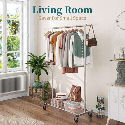 Simple Trending rack in a bedroom setting showing practical styling and organization benefit