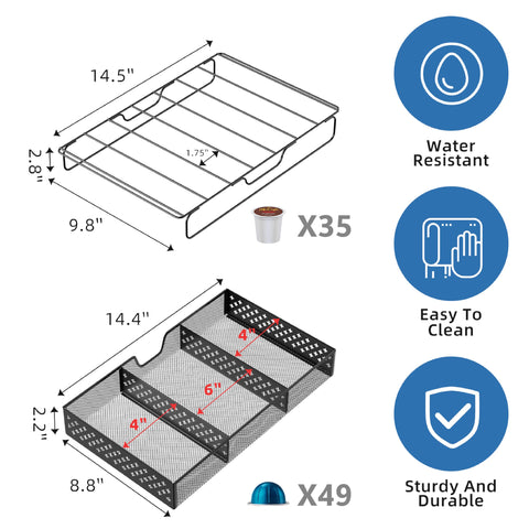 Simple Trending right divided drawer showing sorted capsules for organized storage