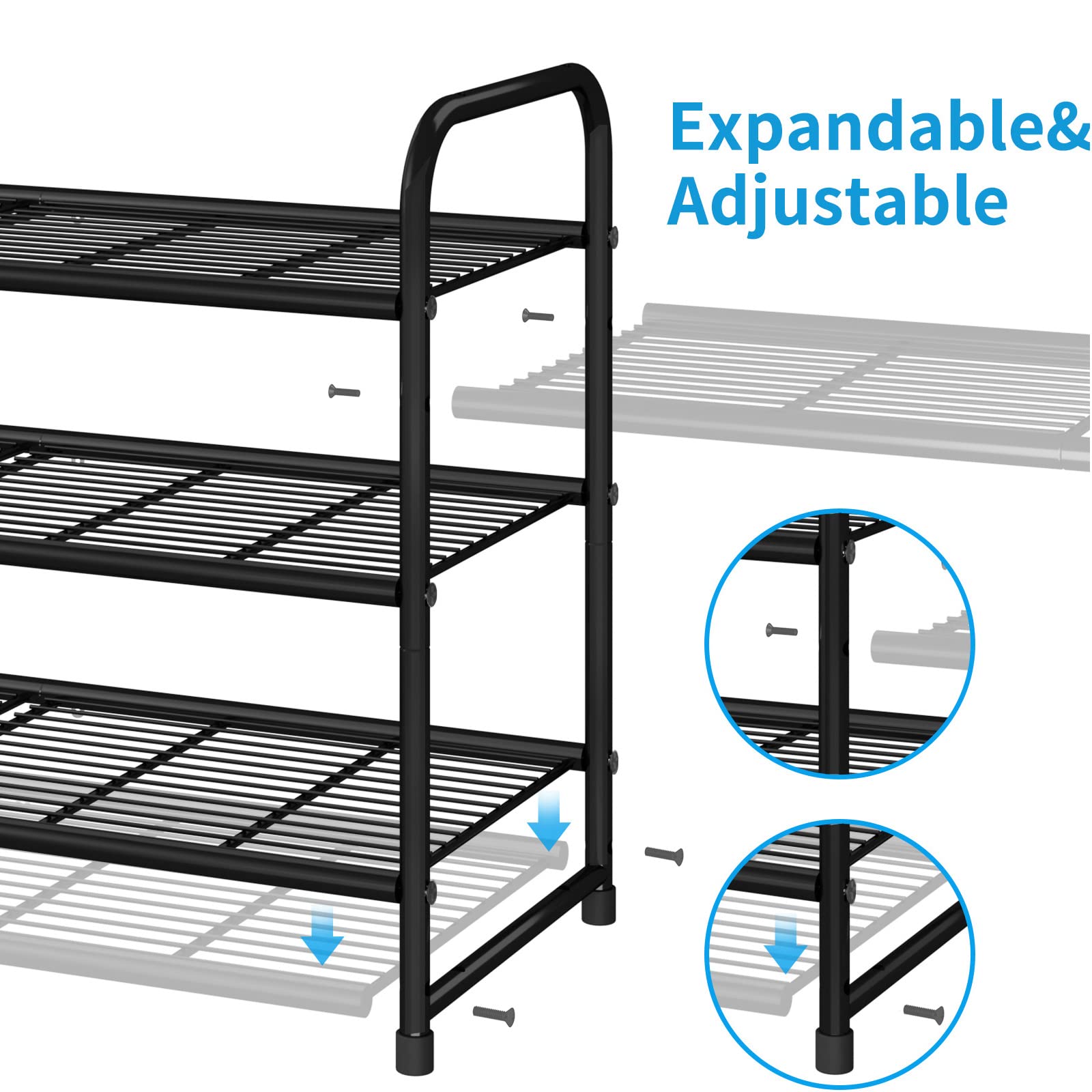 Simple Trending close-up of wire grid shelf showing durable finish benefit