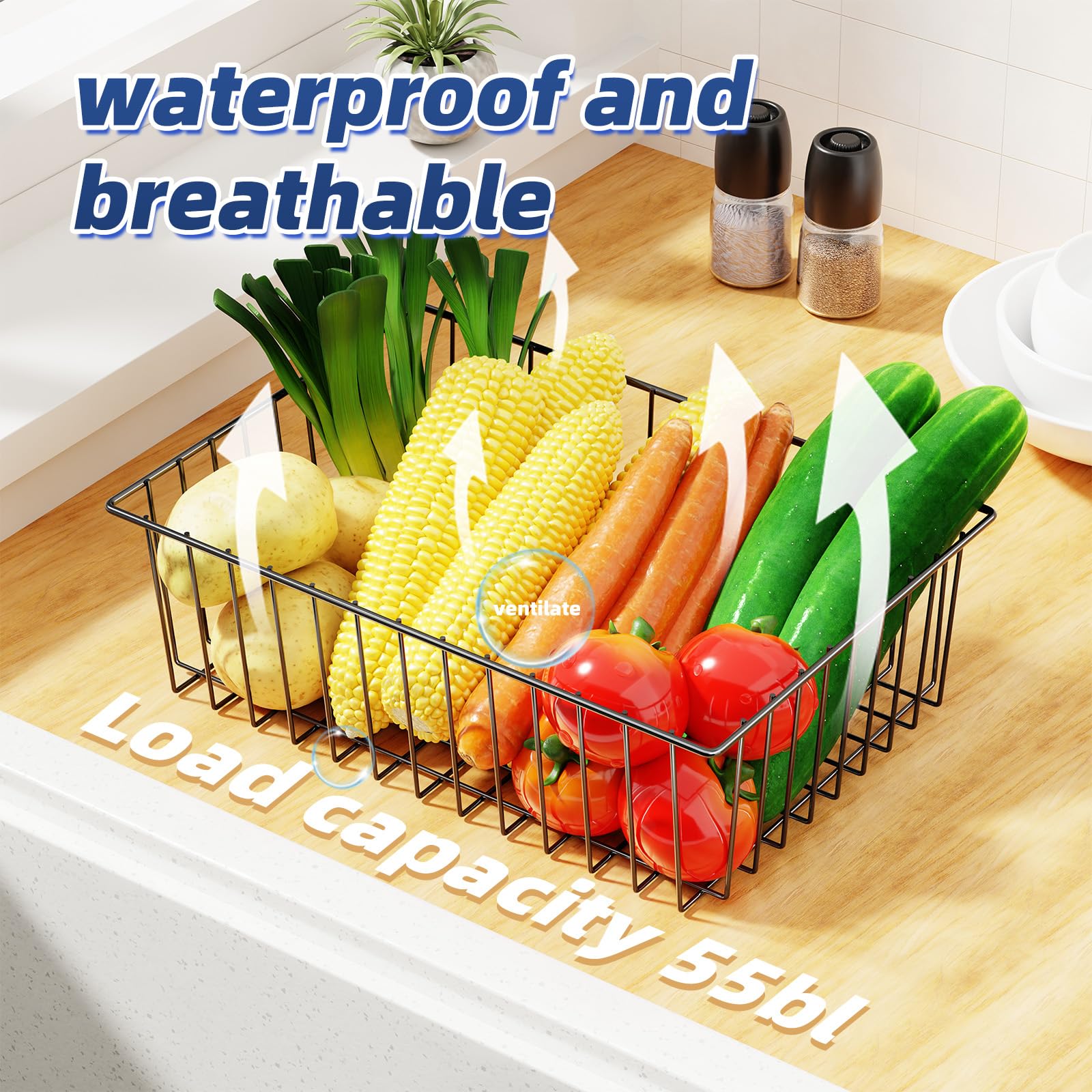 Simple Trending stacked empty baskets demonstrating space-saving storage benefit