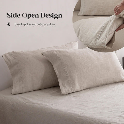 Simple&Opulence sheet on mattress showing king dimensions and deep 14-inch pocket fit