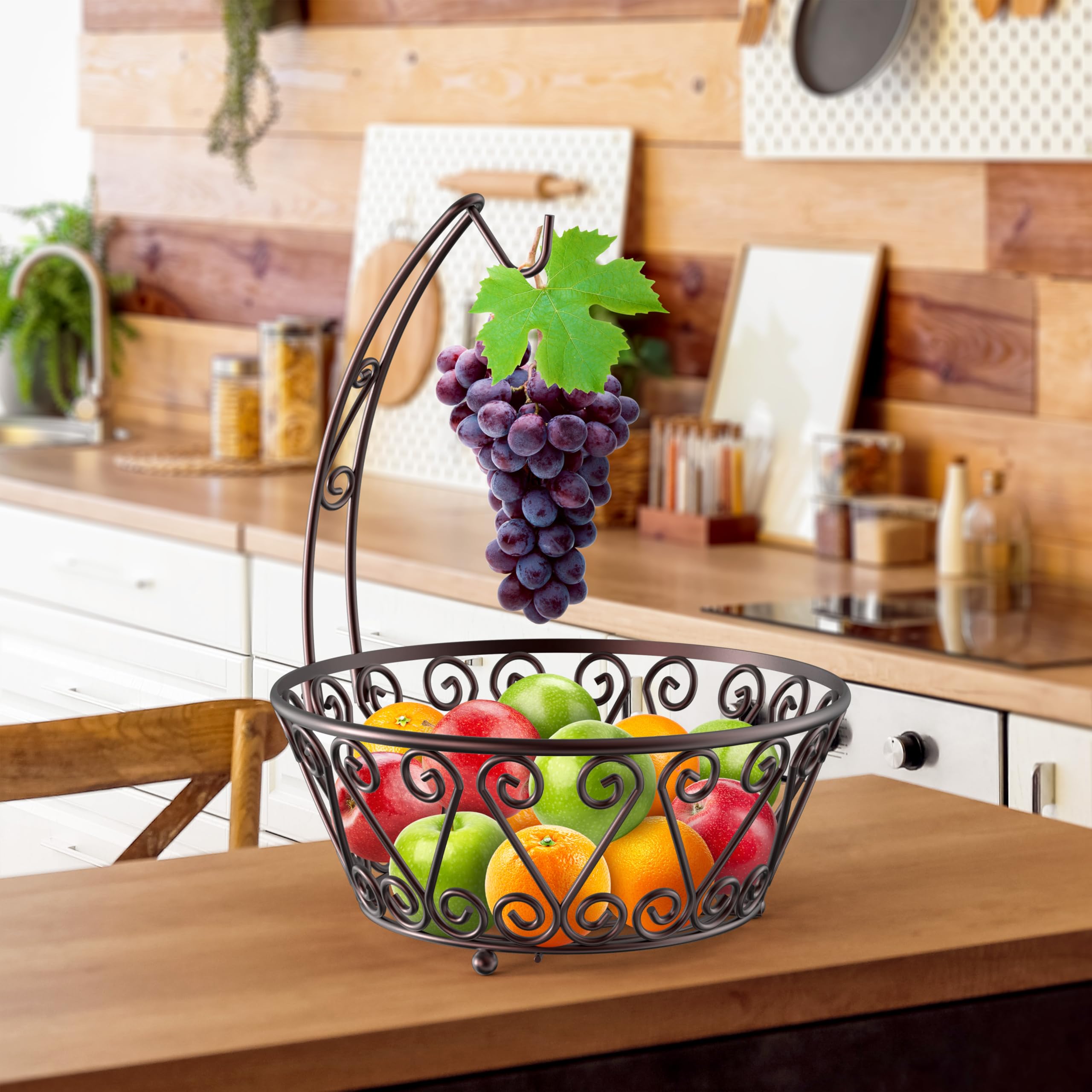 SimpleHouseware banana hanger detail demonstrating secure removable feature