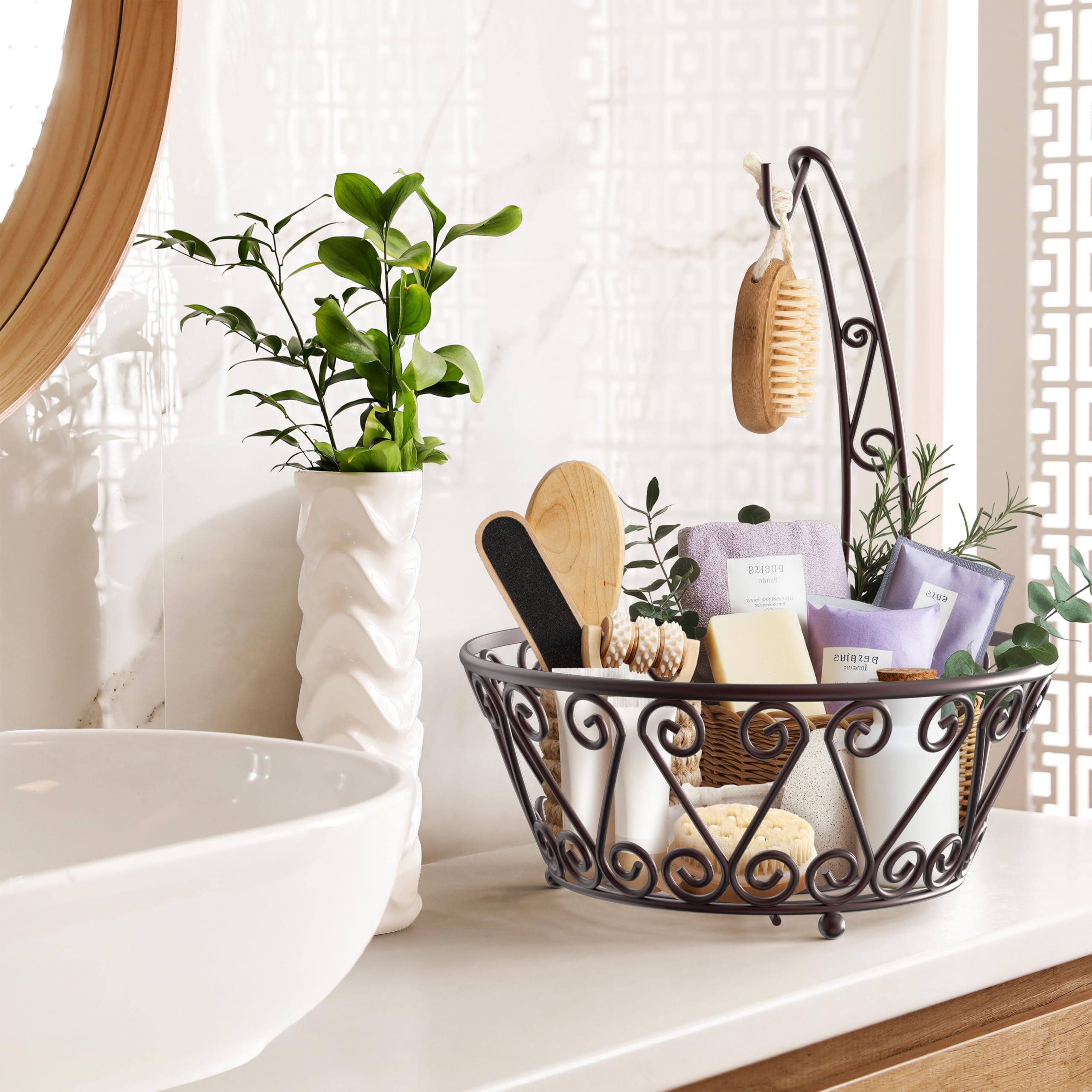 SimpleHouseware next to hand showing scale and countertop convenience