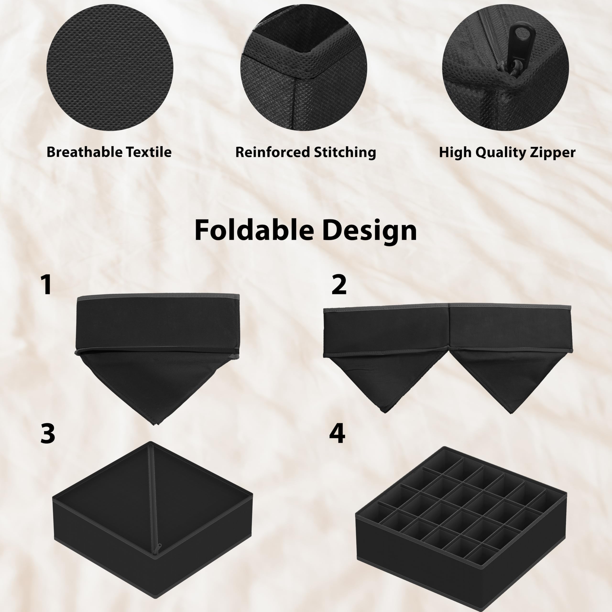Simple Houseware fabric texture close-up showing non-woven material and breathable benefit