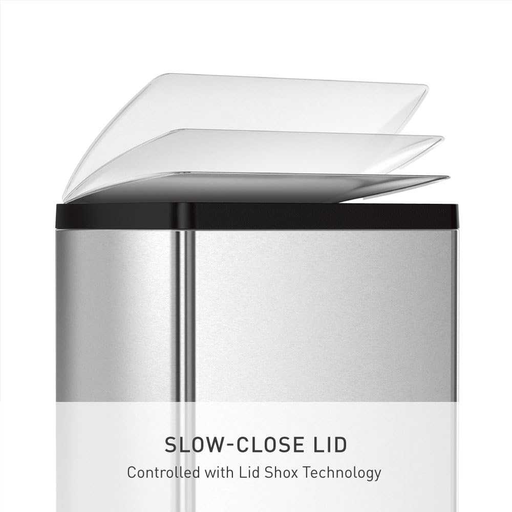 simplehuman removable inner bucket and bucket park for easy bag changes