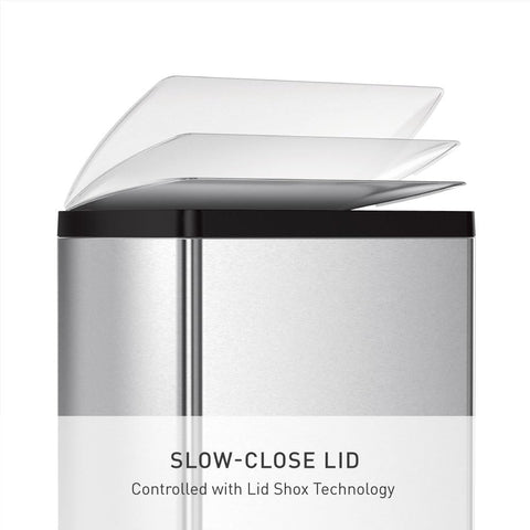 simplehuman removable inner bucket and bucket park for easy bag changes