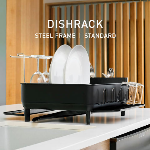 simplehuman silicone-capped wires close-up protecting dishes from scratches
