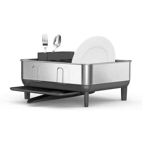 simplehuman hydrophilic moisture-control tray close-up demonstrating fast evaporation benefit