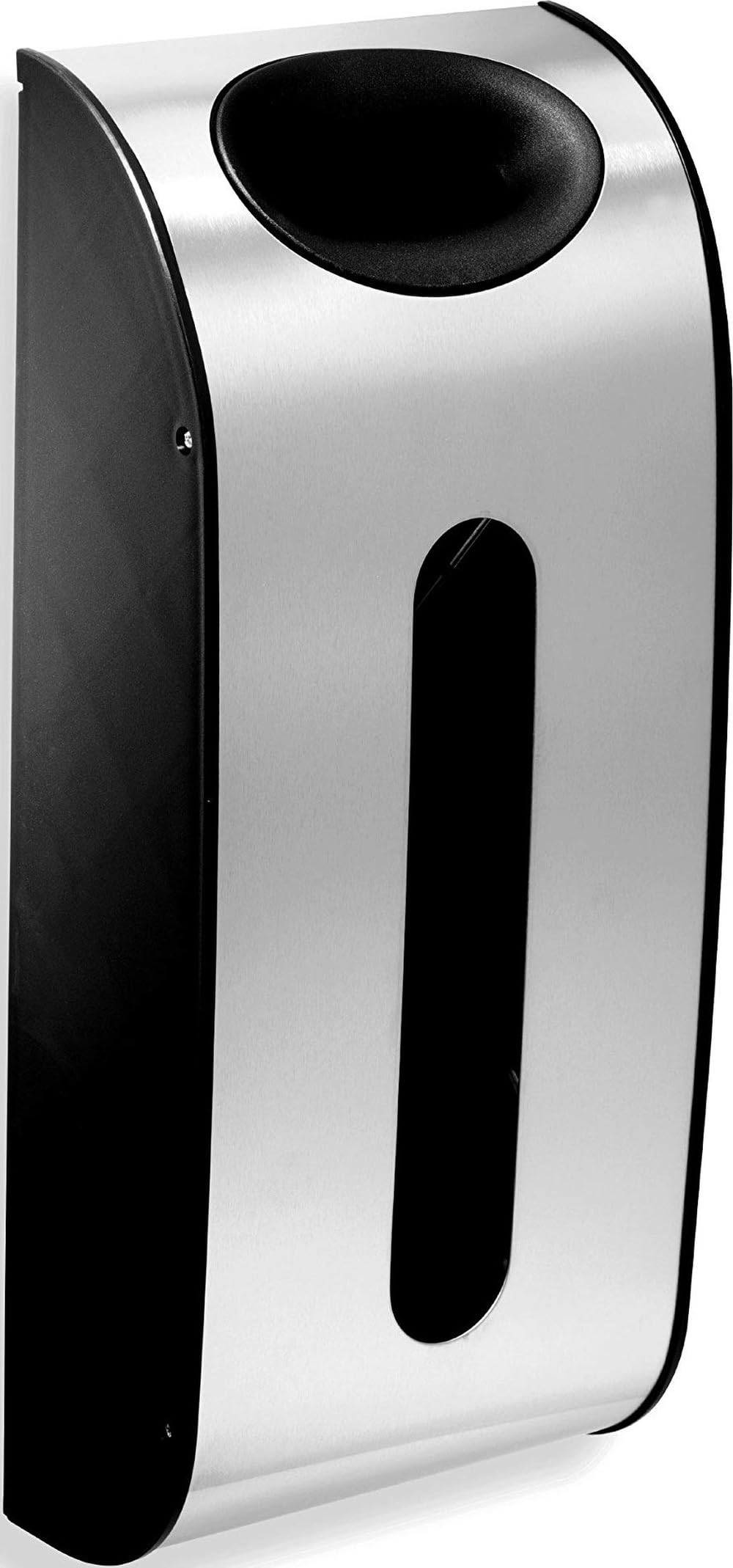simplehuman front view brushed stainless dispenser keeps bags organized and visible