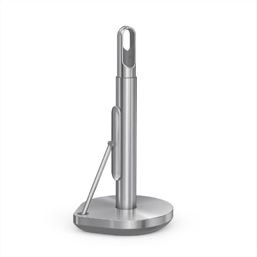 simplehuman front view countertop holder shows compact design and easy access
