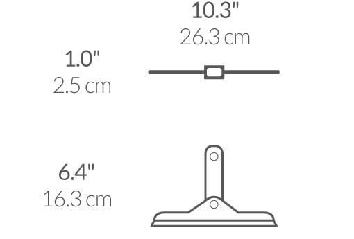 simplehuman in shower lifestyle image showing easy daily glass maintenance