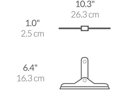 simplehuman in shower lifestyle image showing easy daily glass maintenance