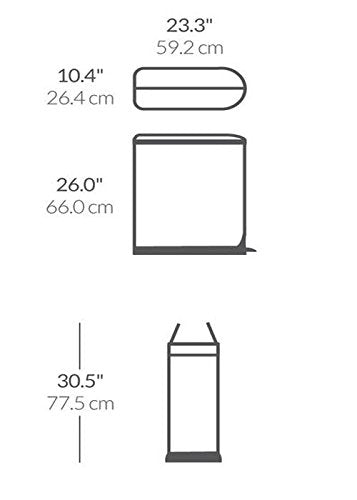 simplehuman removable inner bucket lifted out for easy cleaning and drip containment