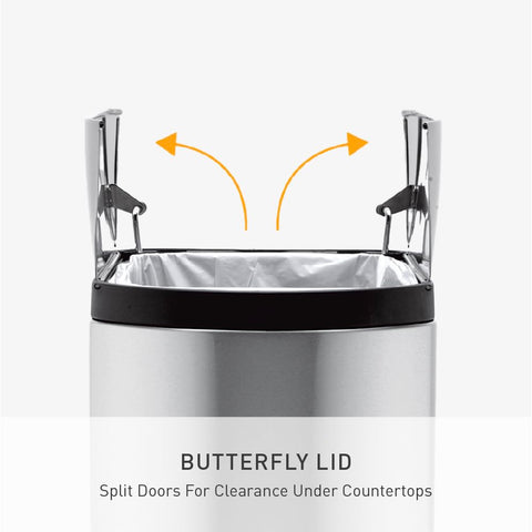 simplehuman removable inner bucket lifted out for quick emptying and rinsing