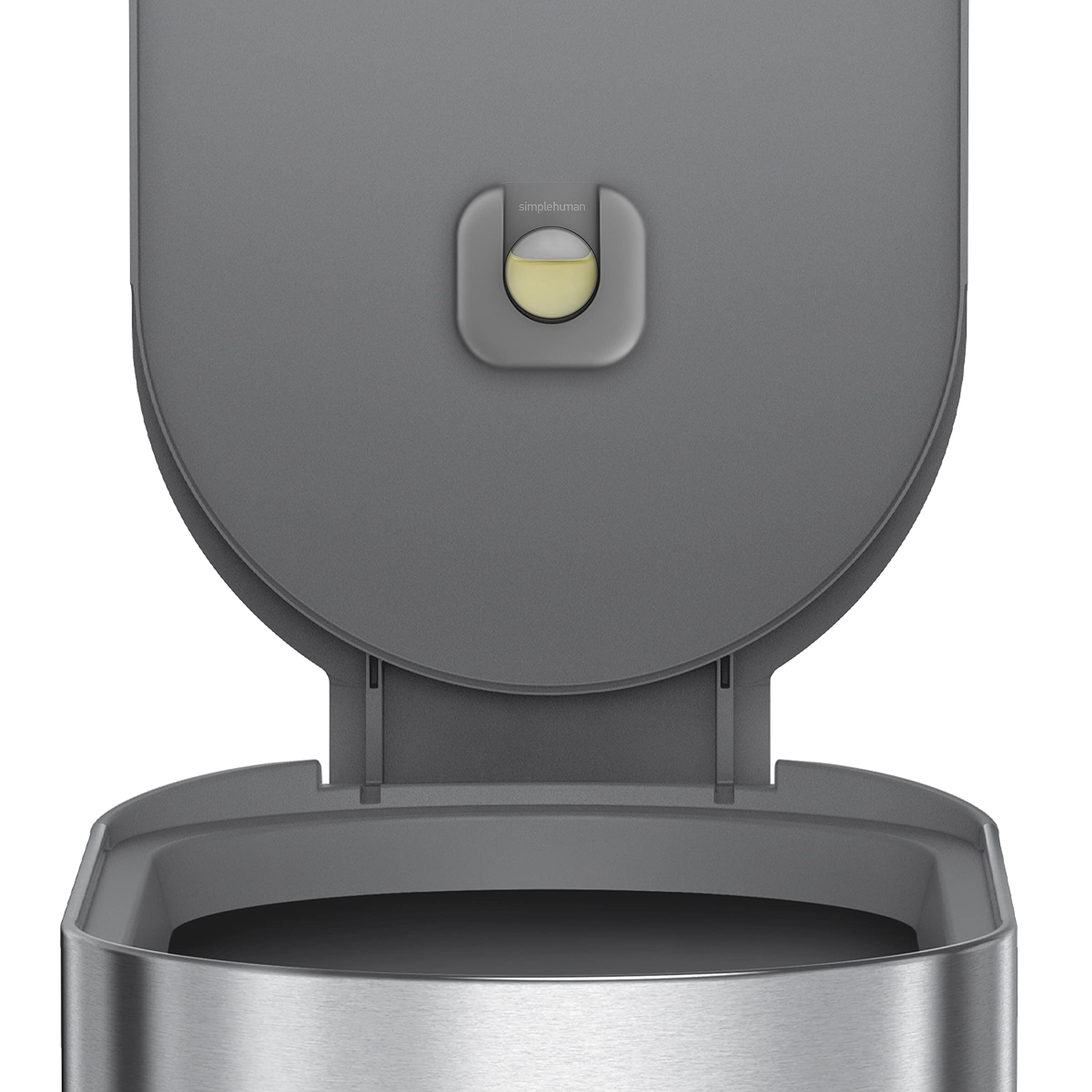 simplehuman inside can liner showing custom-fit liner preventing slips