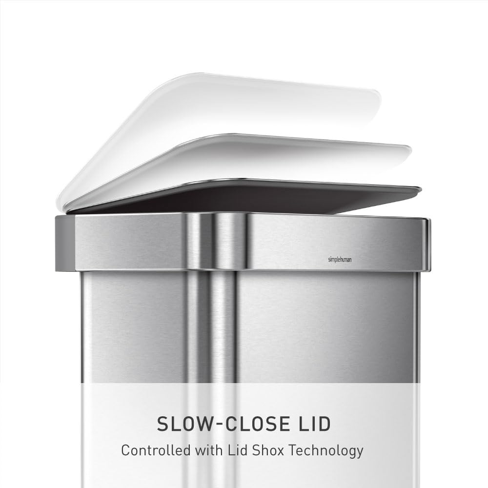 simplehuman inside view without inner bucket maximizing capacity and cleaning ease