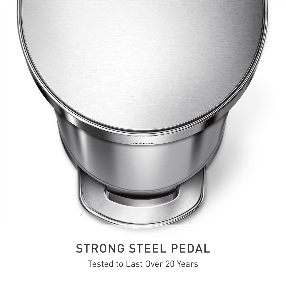 simplehuman Lid Shox motion demonstration showing quiet, controlled lid close