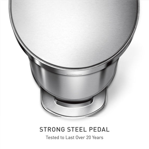 simplehuman Lid Shox motion demonstration showing quiet, controlled lid close
