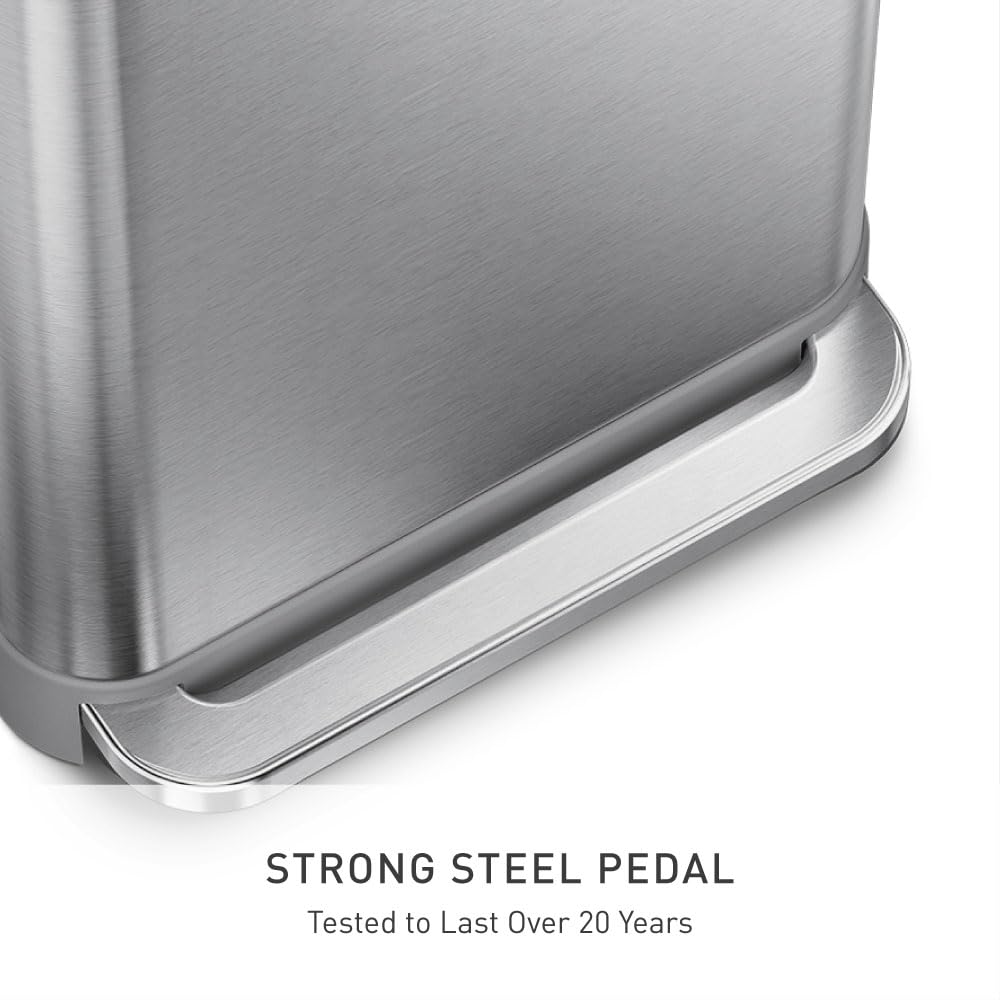 simplehuman Lid Shox slow-close mechanism in motion for silent lid closing